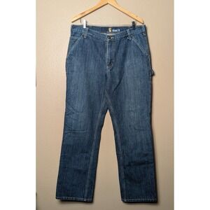 Carhartt Relaxed Fit Jeans 36x32 Mens Denim Workwear Carpenter Blue Pants